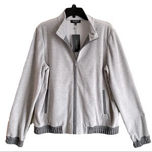 Lafayette 148 NY Bomber Jacket Plush Cotton Velvet